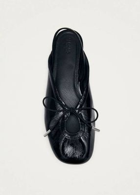 Oli Patent Black Leather Ballet Flats