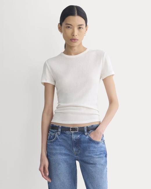 Tissue Short-Sleeve Crew | Bone