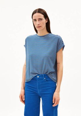 JAANISA MINI STRIPE| warm blue-light cloudberry