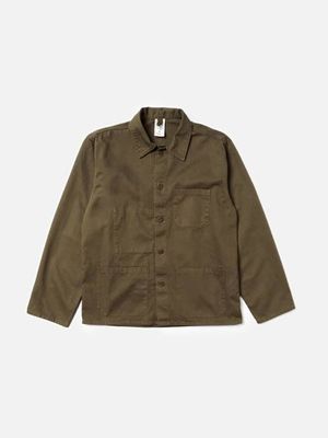 Buddy Herringbone Chore Jacket Olive | Nudie Jeans