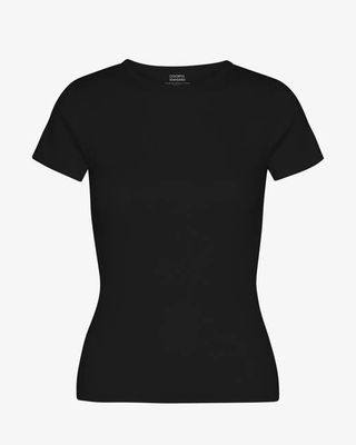 Organic Rib T-Shirt - Deep Black