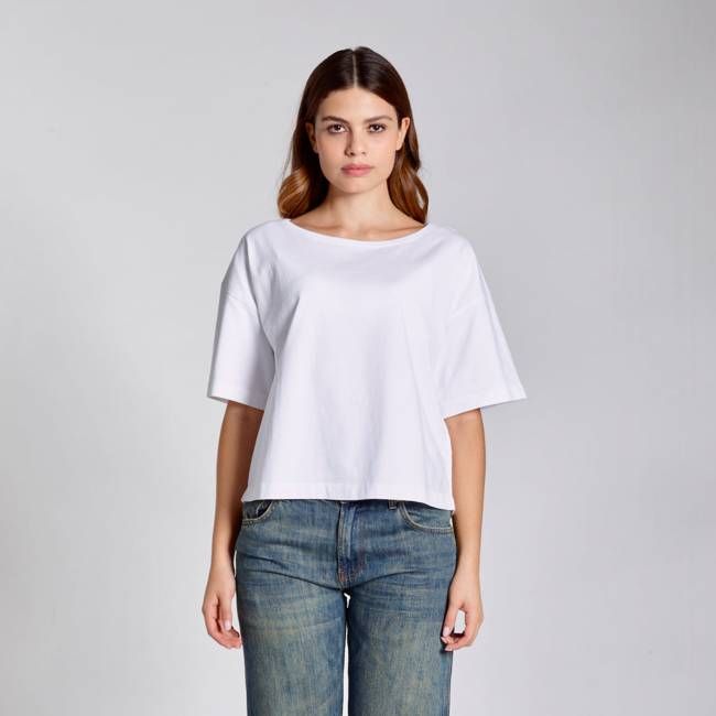 Wide Boat Neck Organic T-Shirt