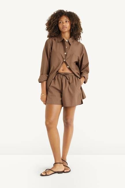 Parker Short - Sand Cotton Poplin