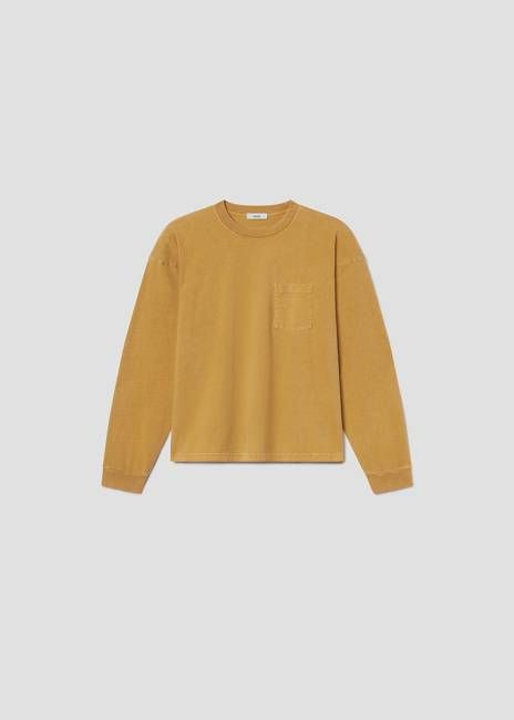 Agolde Lucan Long Sleeve Tee in Ochre