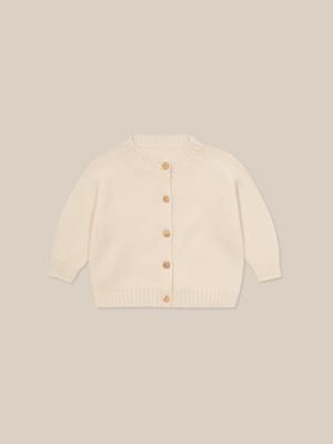 Undyed Cotton Knitted Cardigan