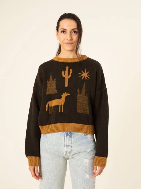 WOMEN'S SWEATER NANCY SOUTHERN BROWN