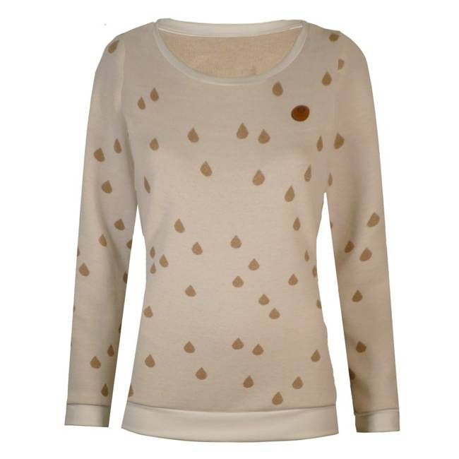 Bio Pullover Uno Glitzer Tropfen creme (weiß) - kaufen