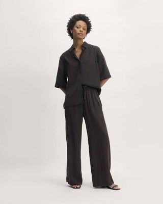The Wide-Leg Pant in Butterlite | Black