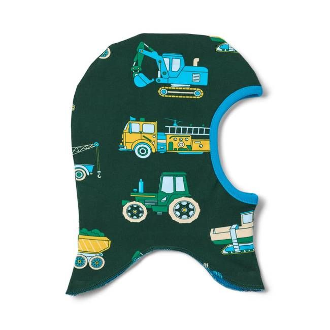 Utrillo reversible balaclava with vehicles and apples