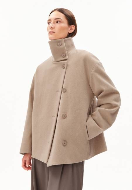MAJELAA WOOL COAT | true camel