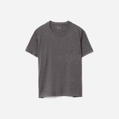 The Organic Cotton Box-Cut Pocket Tee | Charcoal | No Pocket
