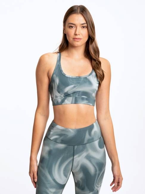 Lotus Tide Pool Print Sports Bra
