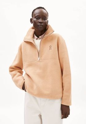 HAARLEENAA SWEATSHIRT AUS BAUMWOLLFLEECE | beigeblond