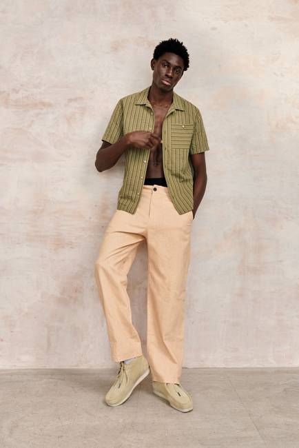 SPINDRIFT - Organic cotton shirt - green stripe