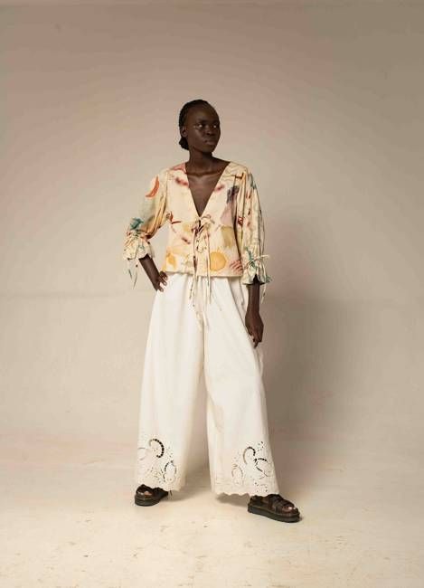 Tie front top - rain collector