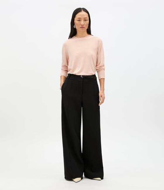 Double Face High Waist Pant | Black