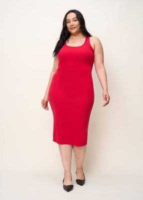 The Scoop Neck Midi Dress