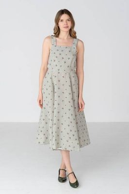 Pinafore – Sleeveless Linen Midi Dress