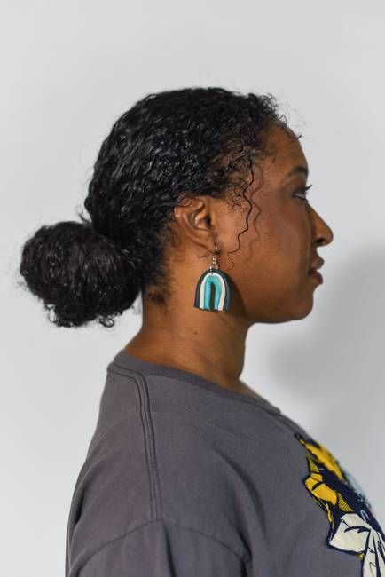 Upcycled Clay Rainbow Arch Earrings by Constance Wilde