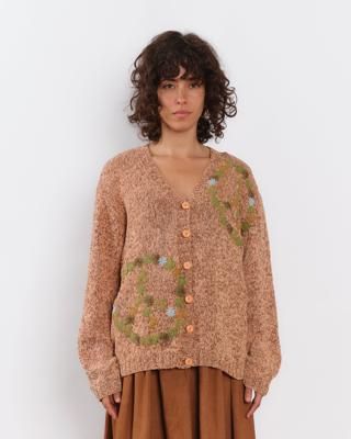 Twinsun Knit Cardigan - Pink Peace