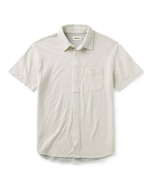 The Short Sleeve California in Heather Oat Double Knit
