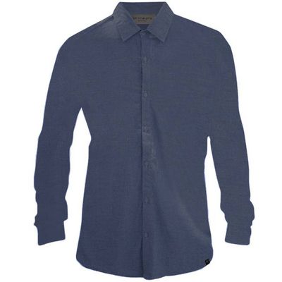 Shirt - Recycled cotton and linen blend - light blue