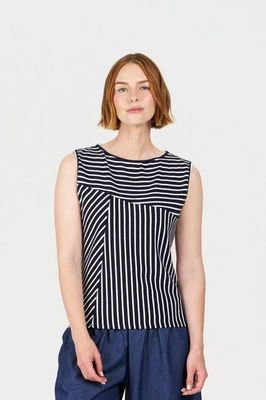 ETOSHA Top - Organic Cotton Navy Stripe