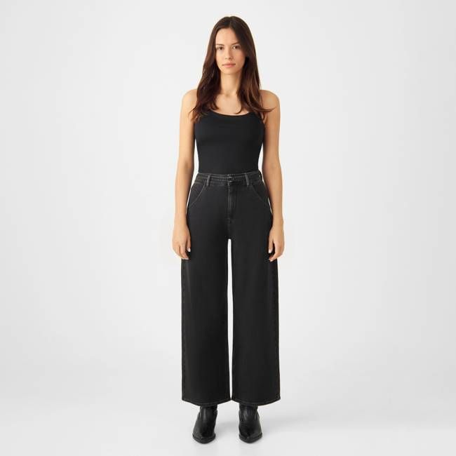 BLINK High Waist Culotte Jeans - Black Denim
