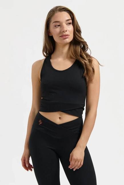 Sati Yoga Crop Tank  - Onyx Black