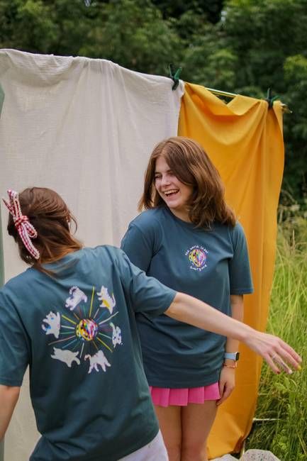 Pride Disco cats charity T-shirt, collaboration with Katie Budenberg, FOR AKT charity