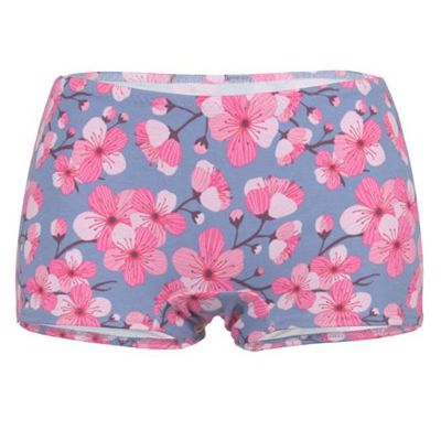 Bio-Panty Erna Muster Kirschblüte (blau) - kaufen