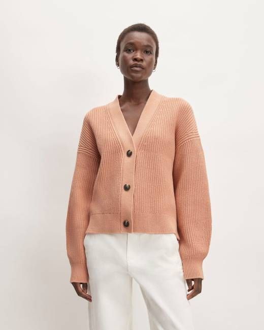 The Boxy Cardigan in Everyday Cotton | Blush Pink