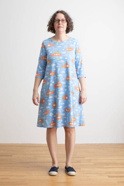 Helsinki Dress - Submarines Blue & Orange