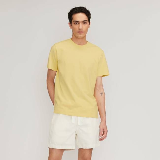 The Premium-Weight Relaxed Crew | Uniform | Pale Yellow
