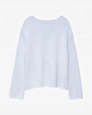 Draped Knit Sweater | Sky