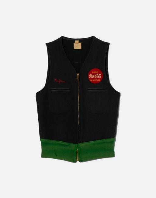 Vintage 40s Wool Zip Up Vest -#1396
