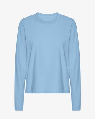 Women Organic LS T-Shirt - Seaside Blue