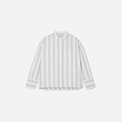 The Boxy Oxford | Blue / White