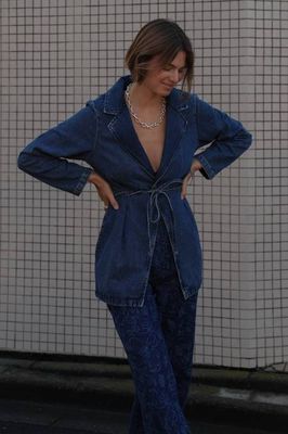 Bette Belted Denim Jacket in Phoenix