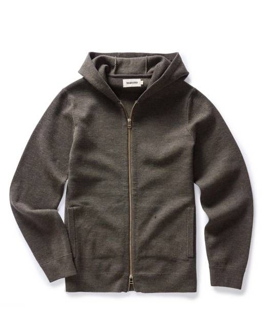 The Portola Hoodie in Heather Loden Merino