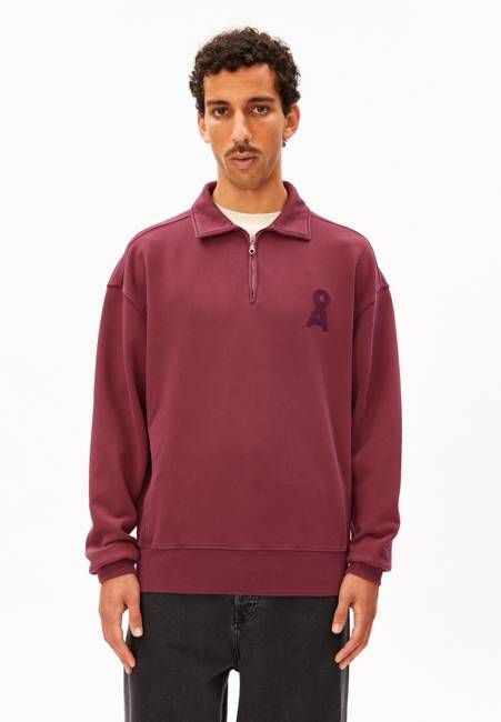 ICONIC Å GMT DYE ZIP TROYER | velvet red washed