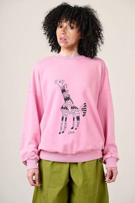L.E Sutton - Oversize-Sweatshirt aus Baumwolljersey in Arthouse & Yak: Girash-Print