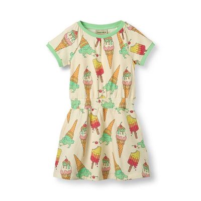 Short-sleeved Dress with ice cream