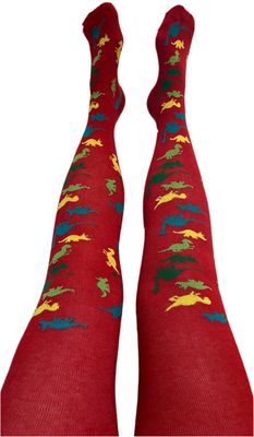 Dino Organic Strumpfhose für Erwachsene, Dinosaurier-Design