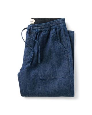 The Breakwater Pant in Rinsed Indigo Hemp Denim