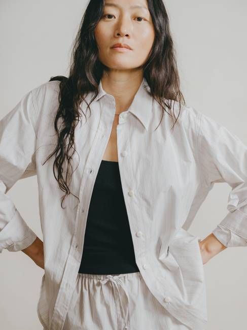 Marcie Shirt, Japanese Organic Cotton, Isla Stripe