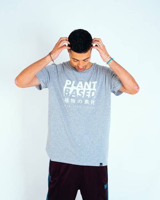 Plant Based Kanji Tee - Heather Grey T-Shirt