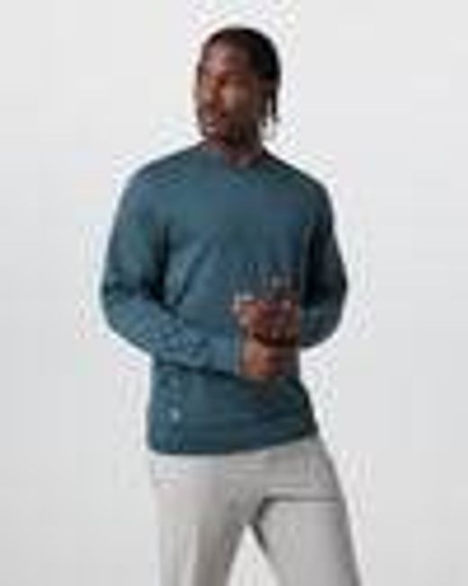 Ponto Performance Crew | Deep Sea Heather Pullover | Vuori