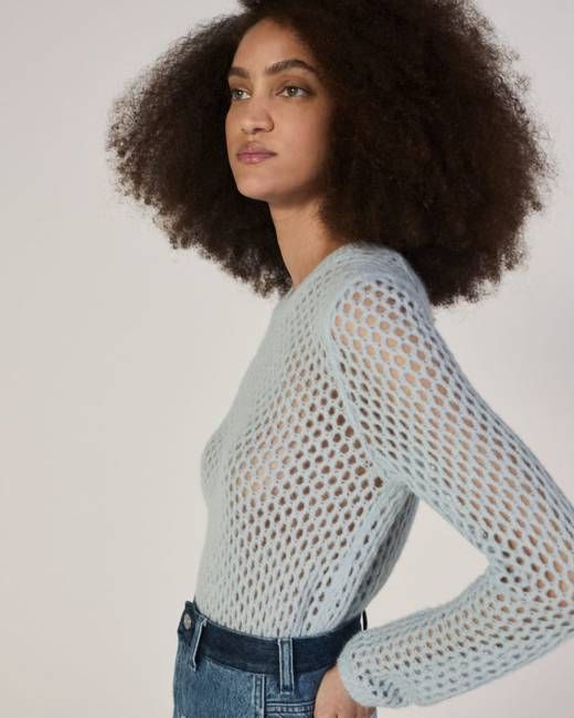 The Everlane x Marques' Almeida Alpaca Mesh Tunic | Mist