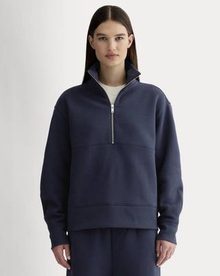 Luxe Fleece Half-Zip Sweatshirt | Navy